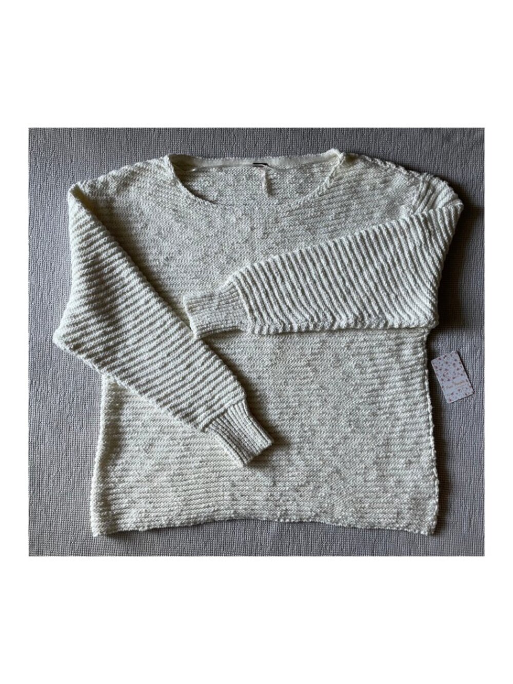 Free People White (Ivory) Knit Sweater - Size M - NEW